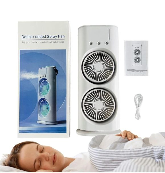 Ventilador Doble Con Humificador De Aire - Imagen 2