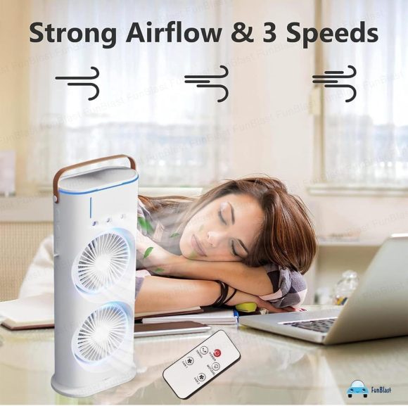 Ventilador Doble Con Humificador De Aire - Imagen 4