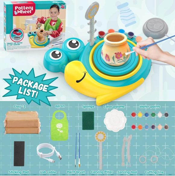 Juego De Cerámica Para Niños Rueda Para Principiantes - Imagen 3
