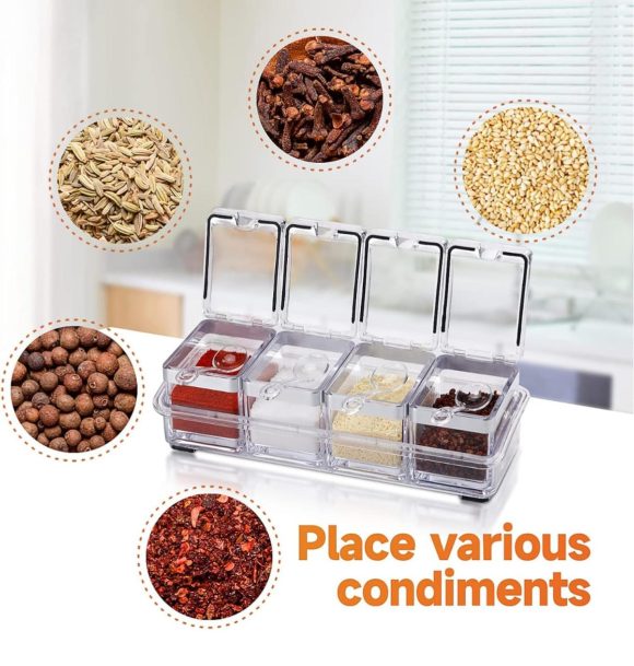 Caja Organizador De Condimentos 4 Compartimientos - Imagen 5