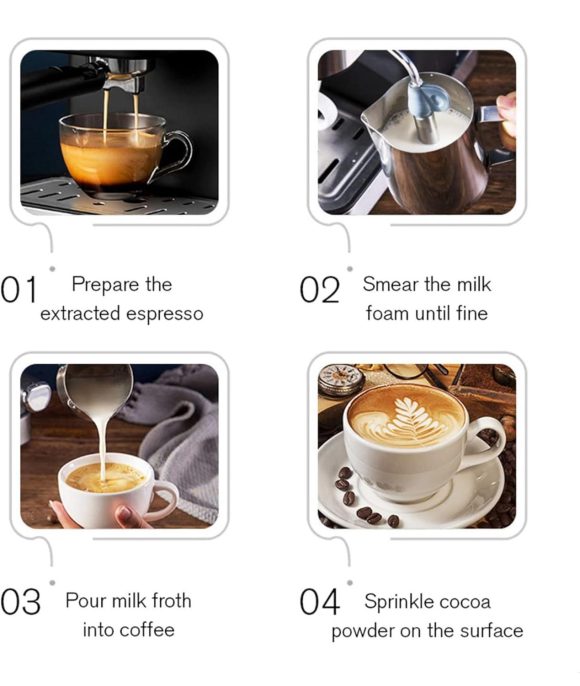 Maquina Café Espresso Espumador De Leche RAF R.136 - Imagen 5
