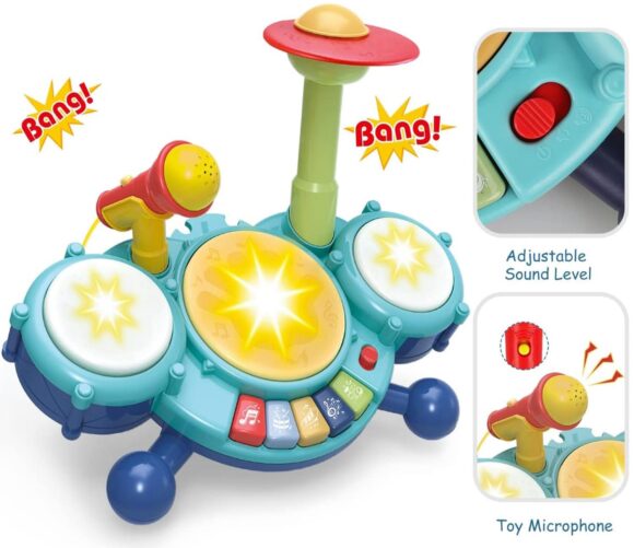 Juguete Bateria Musical Para Bebes Con MIcrofono - Imagen 3