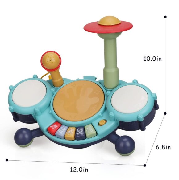 Juguete Bateria Musical Para Bebes Con MIcrofono - Imagen 5