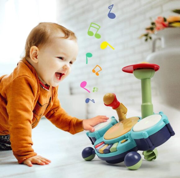 Juguete Bateria Musical Para Bebes Con MIcrofono - Imagen 2